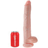 King Cock - Gode Avec Couilles 35.6 Cm - Chair